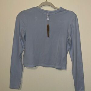 Skims Baby Blue Long Sleeve Top- Large